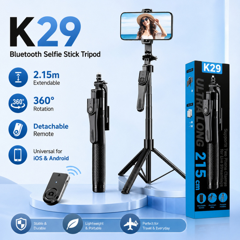 Photography Basics - Trépied perche à selfie Bluetooth 2M