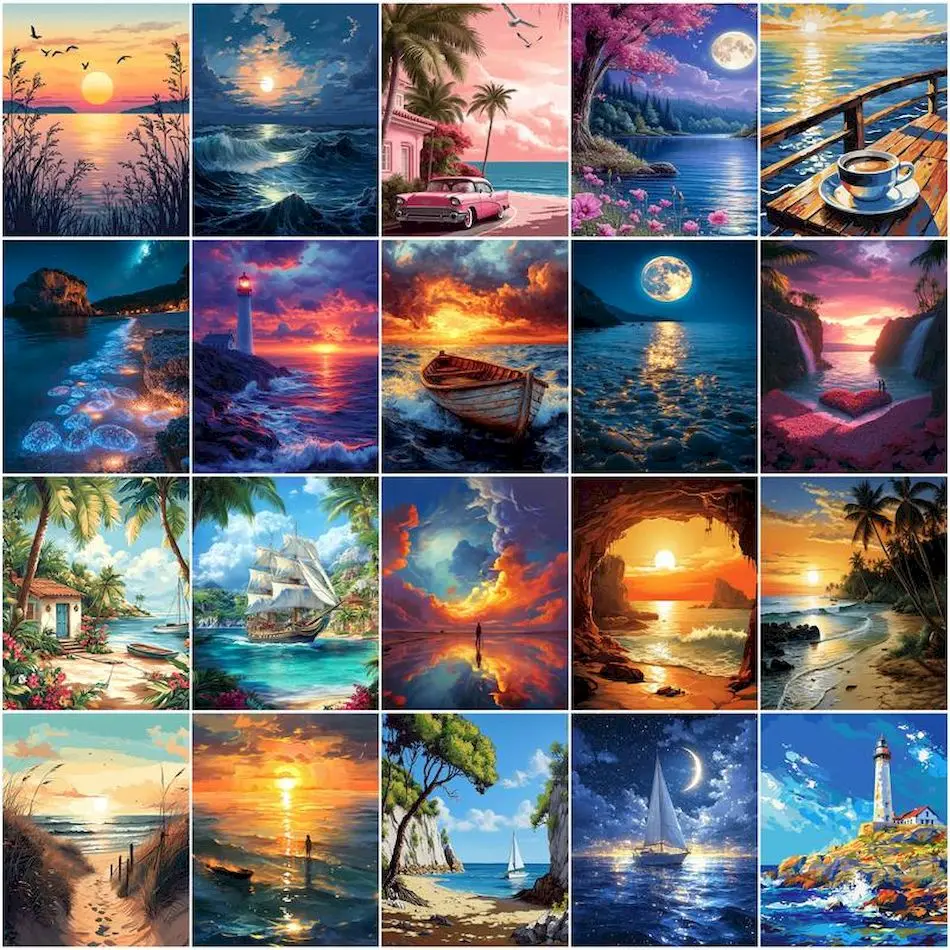 Photography Design - Peinture à l'aquarelle par numéros, paysage